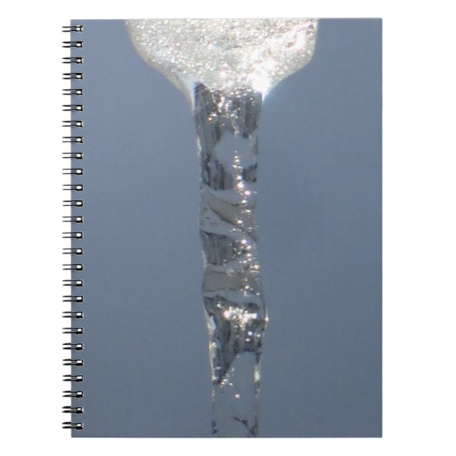 Big Icicle In Blue Sky Notebook (Front)