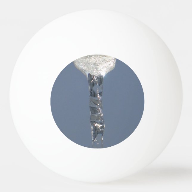 Big Icicle In Blue Sky Ping Pong Ball (Front)