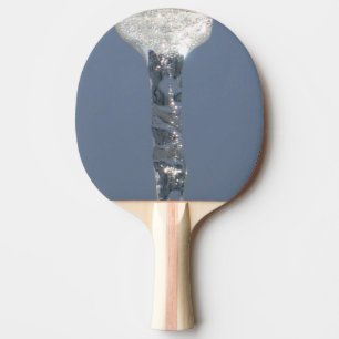 Big Icicle In Blue Sky Ping Pong Paddle
