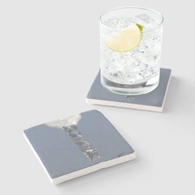 Big Icicle In Blue Sky Stone Coaster (Side)