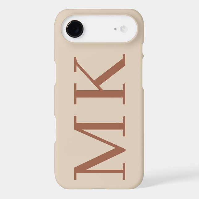 Big Initials Stylish Almond & Sienna Brown (Back)