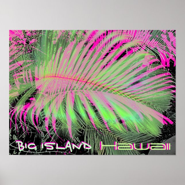 Big Island Hawaii art poster (Front)