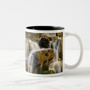 Big Island, Hawaii. Cascading stream, Big Island Two-Tone Coffee Mug