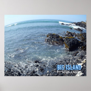 Big Island Hawaii distorted view poster