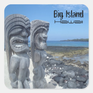 Big Island Hawaii laughing tikis stickers