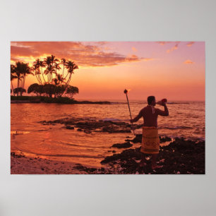 Big Island, Hawaii. Sunset, Big Island Hawaii. Poster