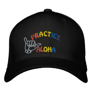 Big Island Practice Aloha Shaka (Hang loose) Embroidered Hat