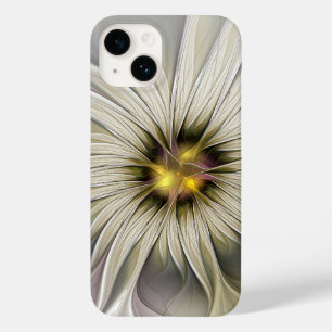 Big Ivory Flower, Abstract Modern Fractal Art Case-Mate iPhone 14 Case