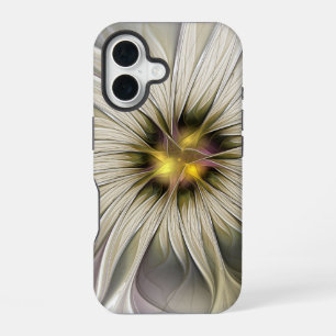 Big Ivory Flower, Abstract Modern Fractal Art iPhone 16 Case