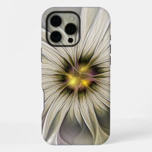 Big Ivory Flower, Abstract Modern Fractal Art iPhone 16 Pro Max Case