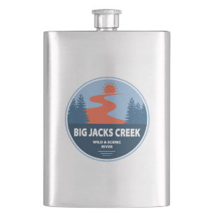 Big Jacks Creek Wild And Scenic River Idaho Hip Flask