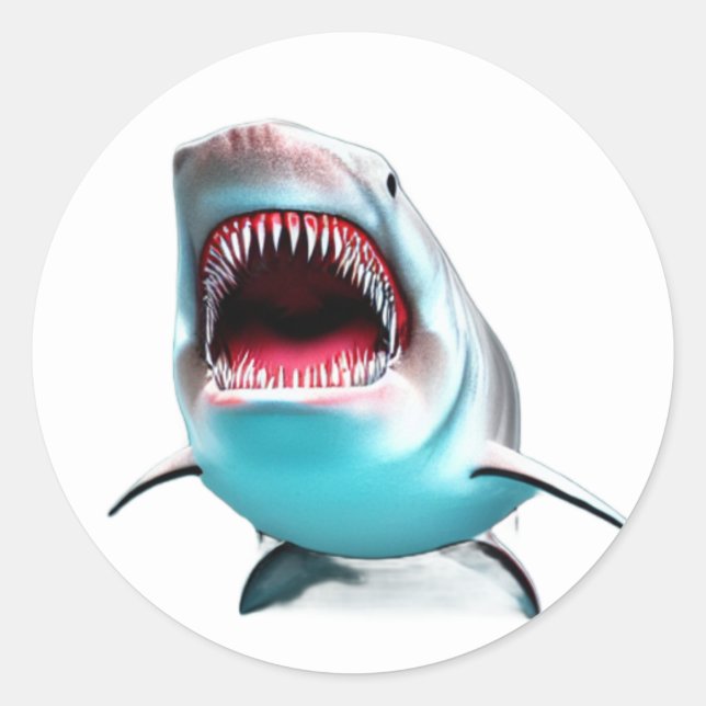 Big Jaws Shark Classic Round Sticker (Front)