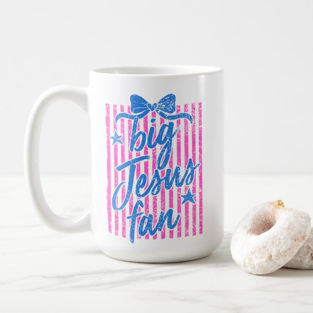 Big Jesus Fan Coffee Mug (With Donut)