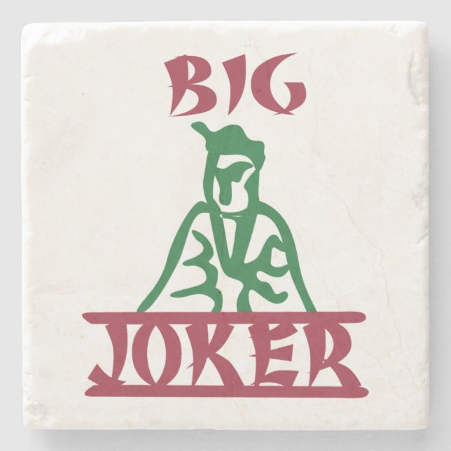 Big Joker Mah Jong Tile Stone Coaster (Front)