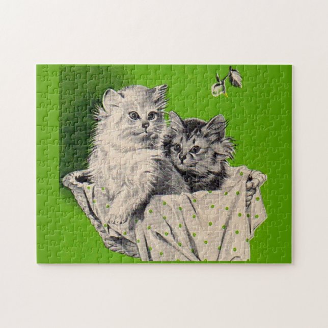 big kitten little kitten jigsaw puzzle (Horizontal)