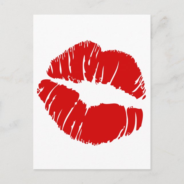 Big large lips kiss giant lips huge kissing mouth postcard (Front)