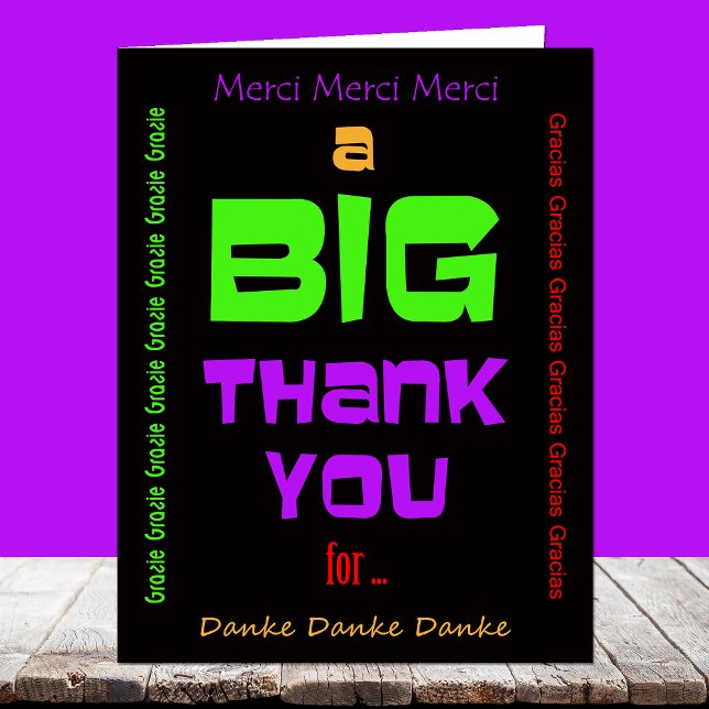 Big Large Thank You Cards Custom (Creator Uploaded)