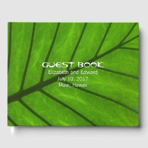 Big Leaf Tropical Wedding Guest Book