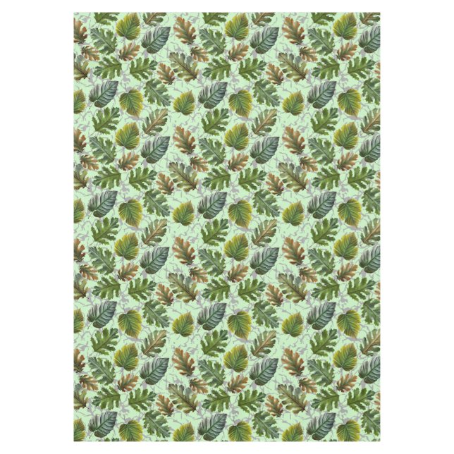 Big leaves pattern 01 LgreenBG Tablecloth (Front)