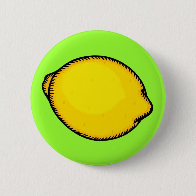 Big Lemon 6 Cm Round Badge (Front)