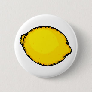 Big Lemon 6 Cm Round Badge