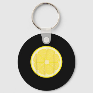 Big Lemon Sliced Costume Cute Easy Fruit Halloween Key Ring