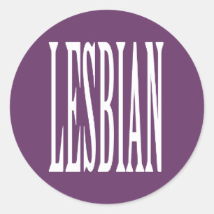 BIG LESBIAN CLASSIC ROUND STICKER