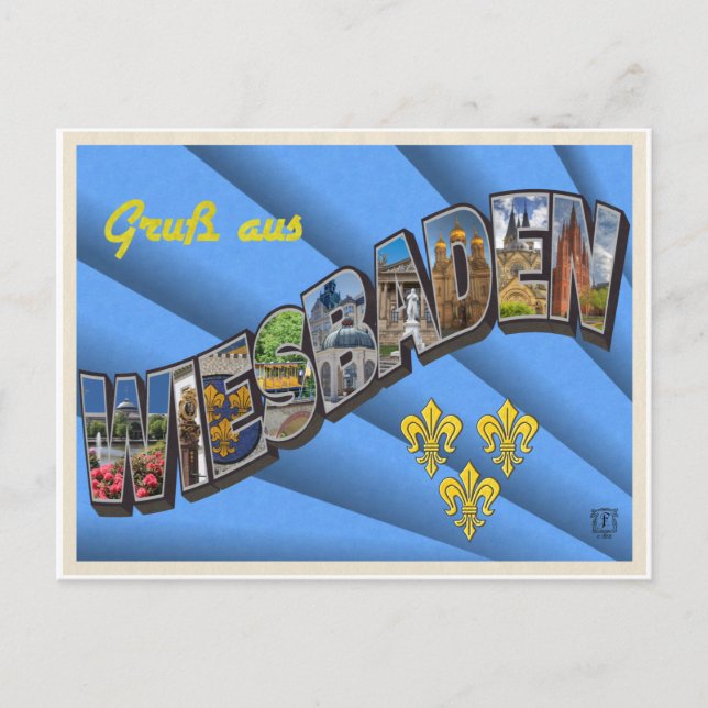 Big Letter Wiesbaden Postcard (Front)