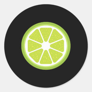 Big Lime Sliced Costume Cute Easy Fruit Halloween Classic Round Sticker