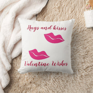 big lips hugs kisses Valentine wishes  Cushion
