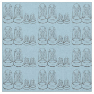 Big Little Shoes New Baby Boy Blue Birth Arrival Fabric