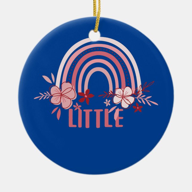 Big Little Sorority Week Reveal College Sister Ceramic Ornament (Front)