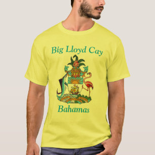 Big Lloyd Cay, Bahamas with Coat of Arms T-Shirt
