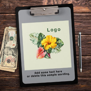 Big Logo Company Brand Gray Clipboard