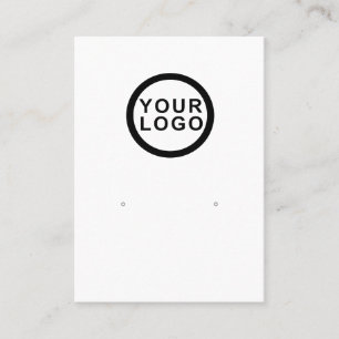 Big Logo Minimal Jewellery Earring Display  Business Card