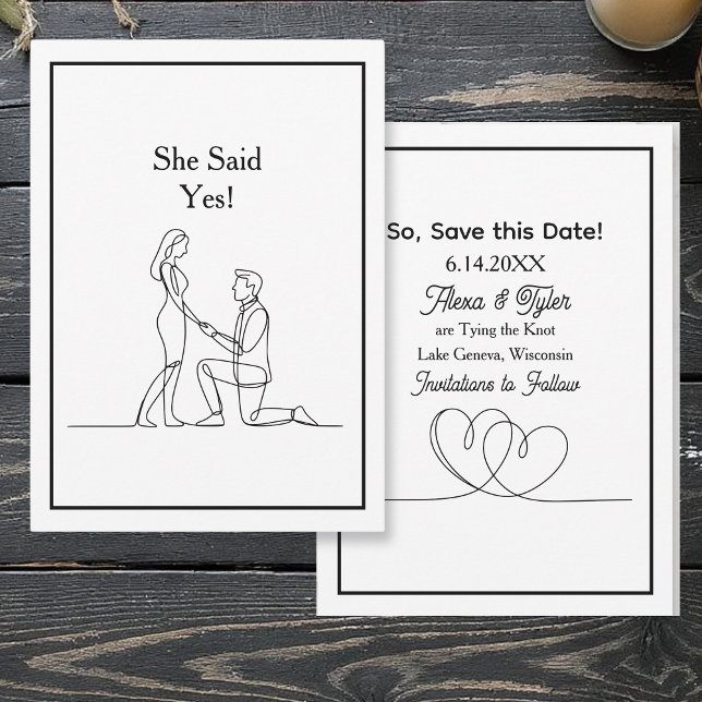 Big love. Big day. Save the date. Black Border Invitation (Creator Uploaded)