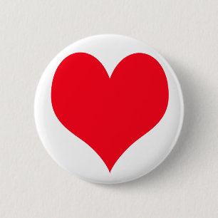 Big Love Heart 6 Cm Round Badge