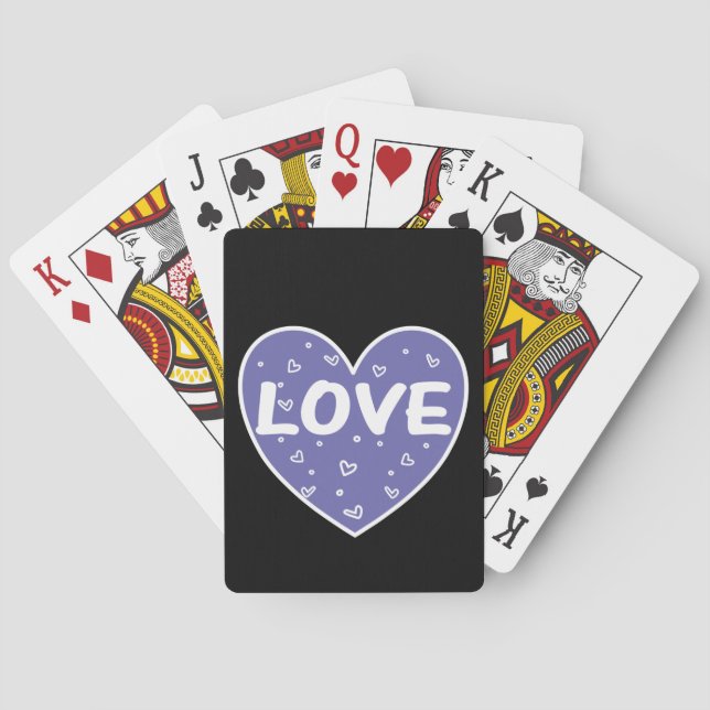 Big Love Heart Playing Cards (Back)