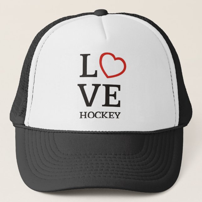 Big LOVE Hockey Trucker Hat (Front)