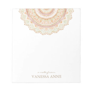 BIG LOVE Rose Gold Boho Mandala Notepad