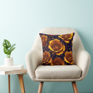 Big Luxury Gold Trendy Rose Collection Cushion