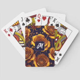 Big Luxury Gold Trendy Rose Collection Playing Cards