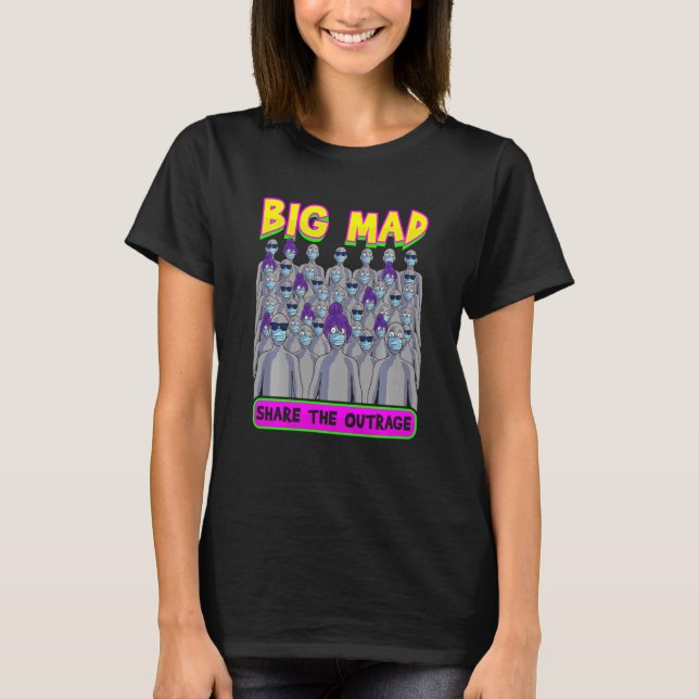Big Mad Npc Meme Grey People Face Mask Meme T-Shirt (Front)