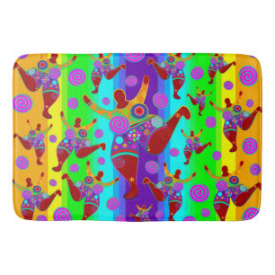 BIG MAMA colourful pattern + your ideas Bath Mat