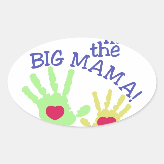 Big Mama Oval Sticker (Front)