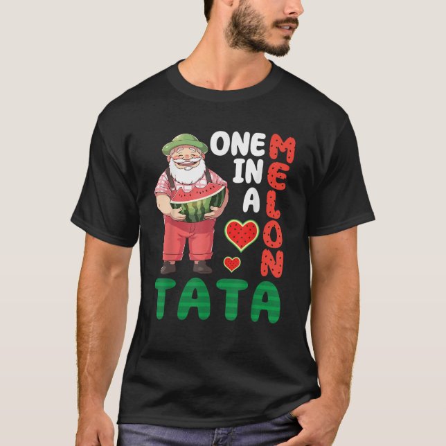 Big Man Eating Watermelon One In A Melon Tata Gran T-Shirt (Front)