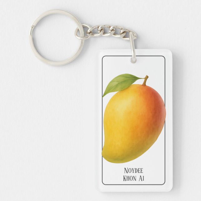 Big Mango, Sweet Fruit and Name Key Ring (Front)