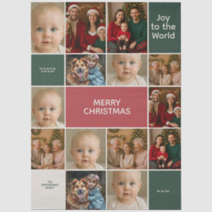 big many images collage Christmas elegance Tissue Paper