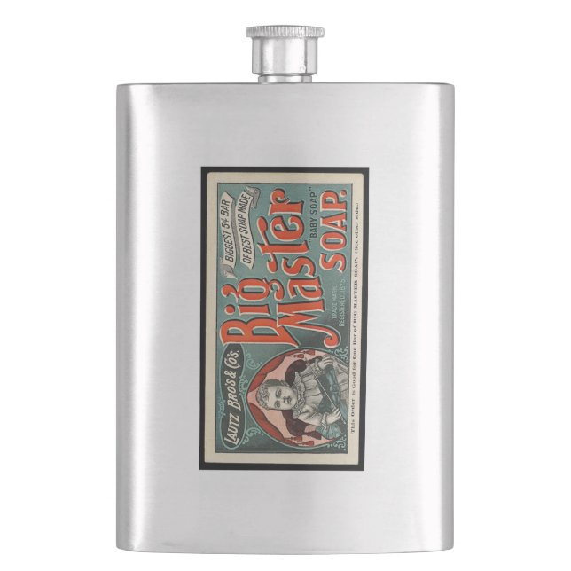 "Big Master Soap" Flask (Front)
