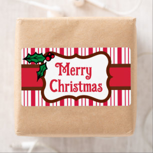 Big Merry Christmas Peppermint Labels
